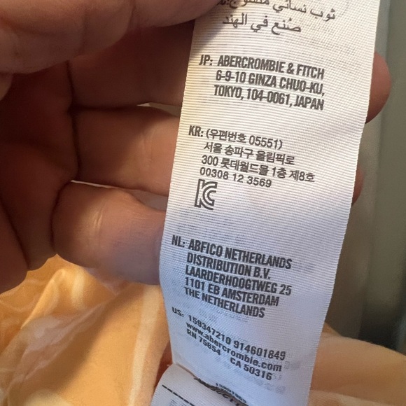 Abercrombie & Fitch Babydoll Poplin Peach Tie Back Dress - Picture 9 of 10